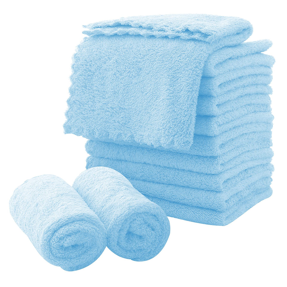 MOONQUEEN aquamarine microfiber face cloth for gentle makeup removal.