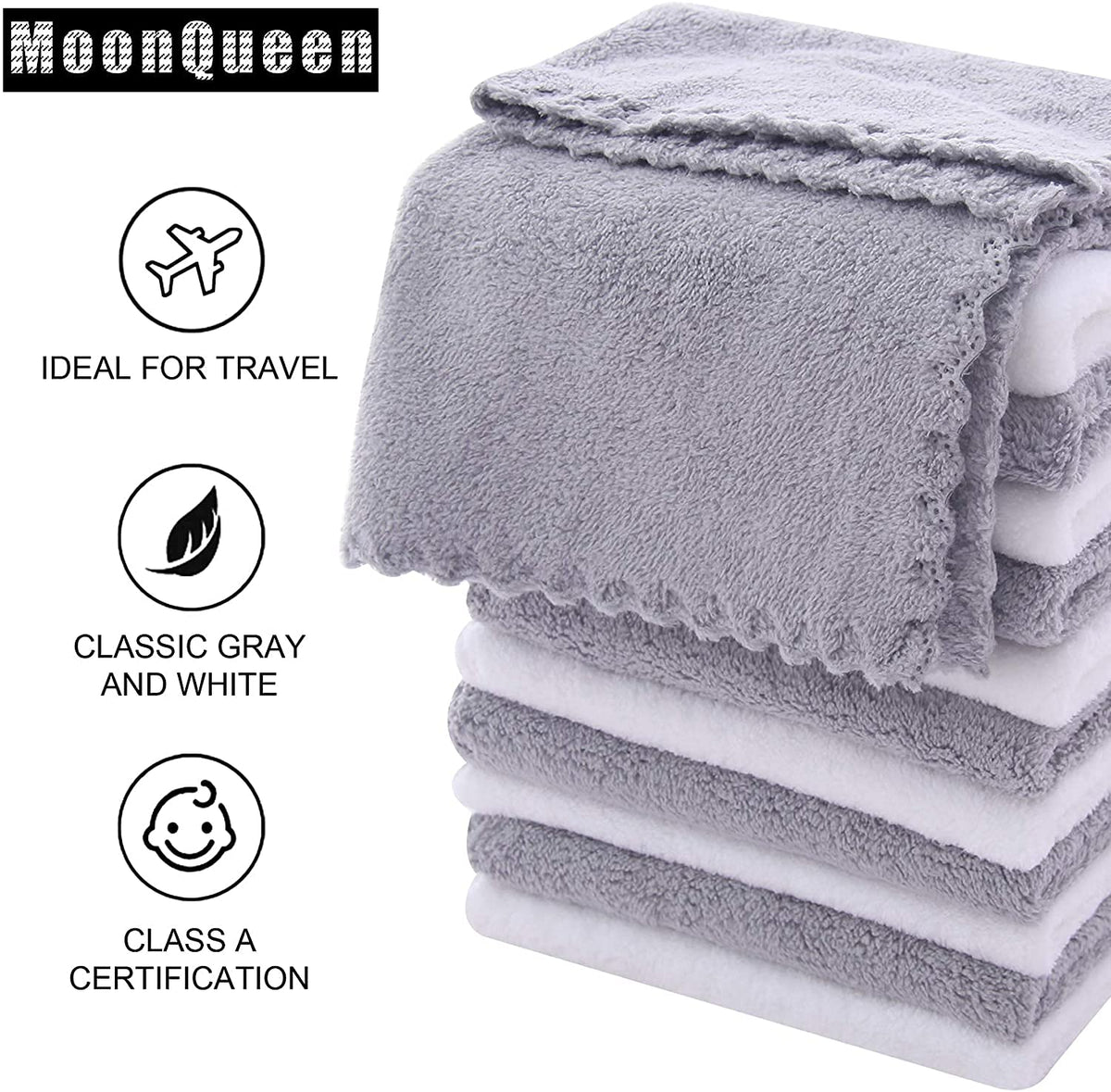 MoonQueen two-tone towels suited for daily skincare routines