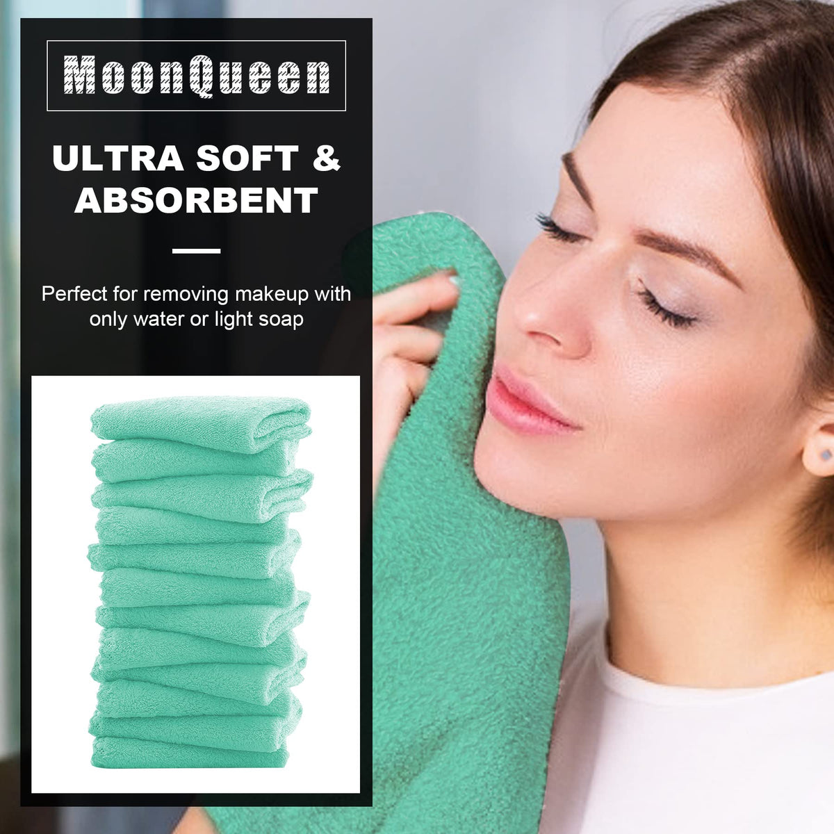 MOONQUEEN fast-drying cloths ideal for quick touch-ups on the go.