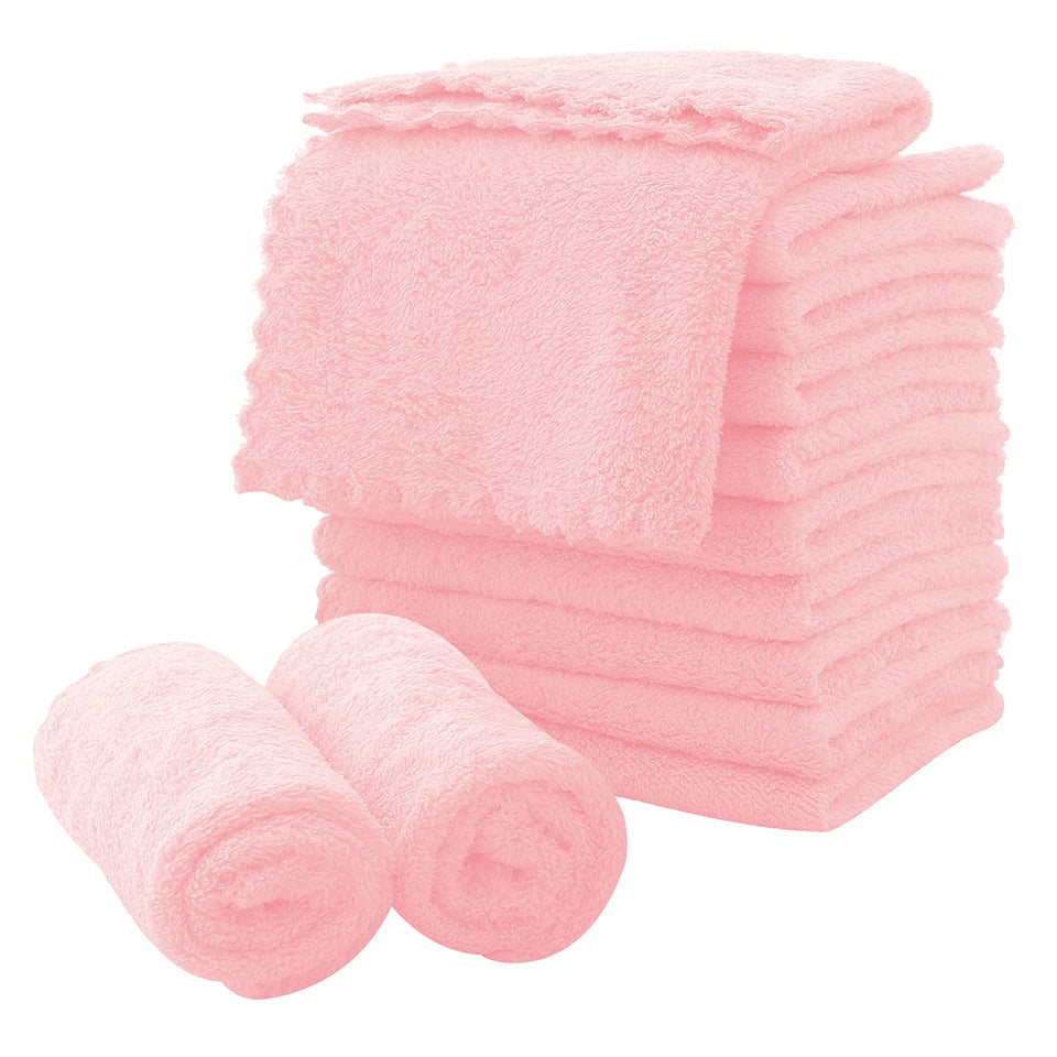 MOONQUEEN microfiber facial cloths pink pack for gentle makeup removal with only water