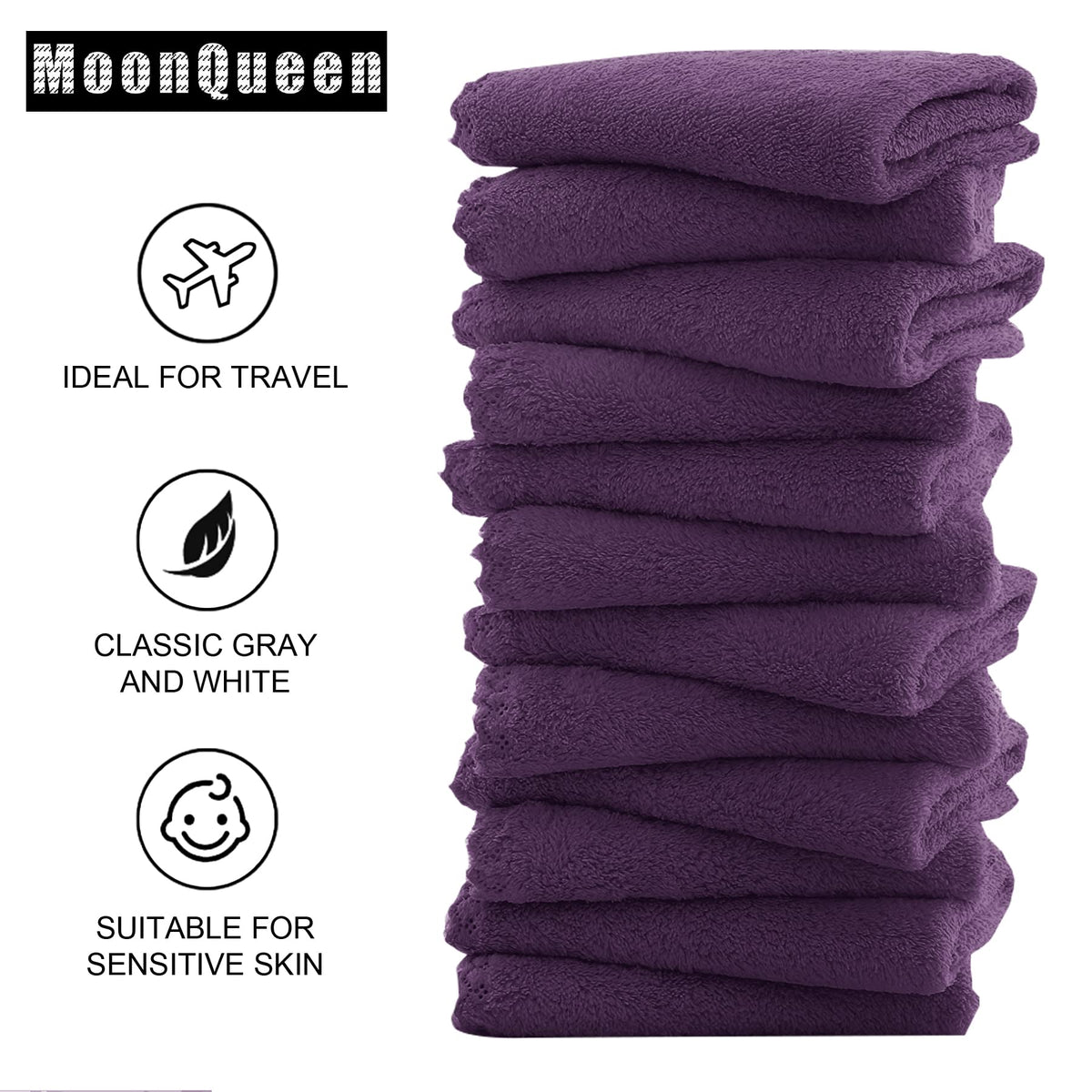 MOONQUEEN quick-dry microfiber stays fresh between uses.
