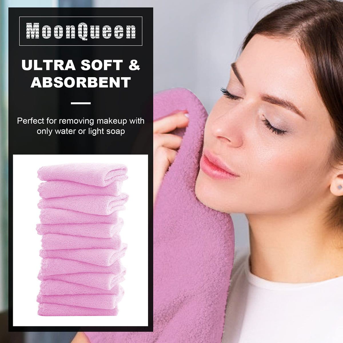 MOONQUEEN soft texture close-up, ideal for cleansing with water or light soap.