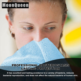 MOONQUEEN travel-friendly cloth fits cosmetic bag for on-the-go refresh.