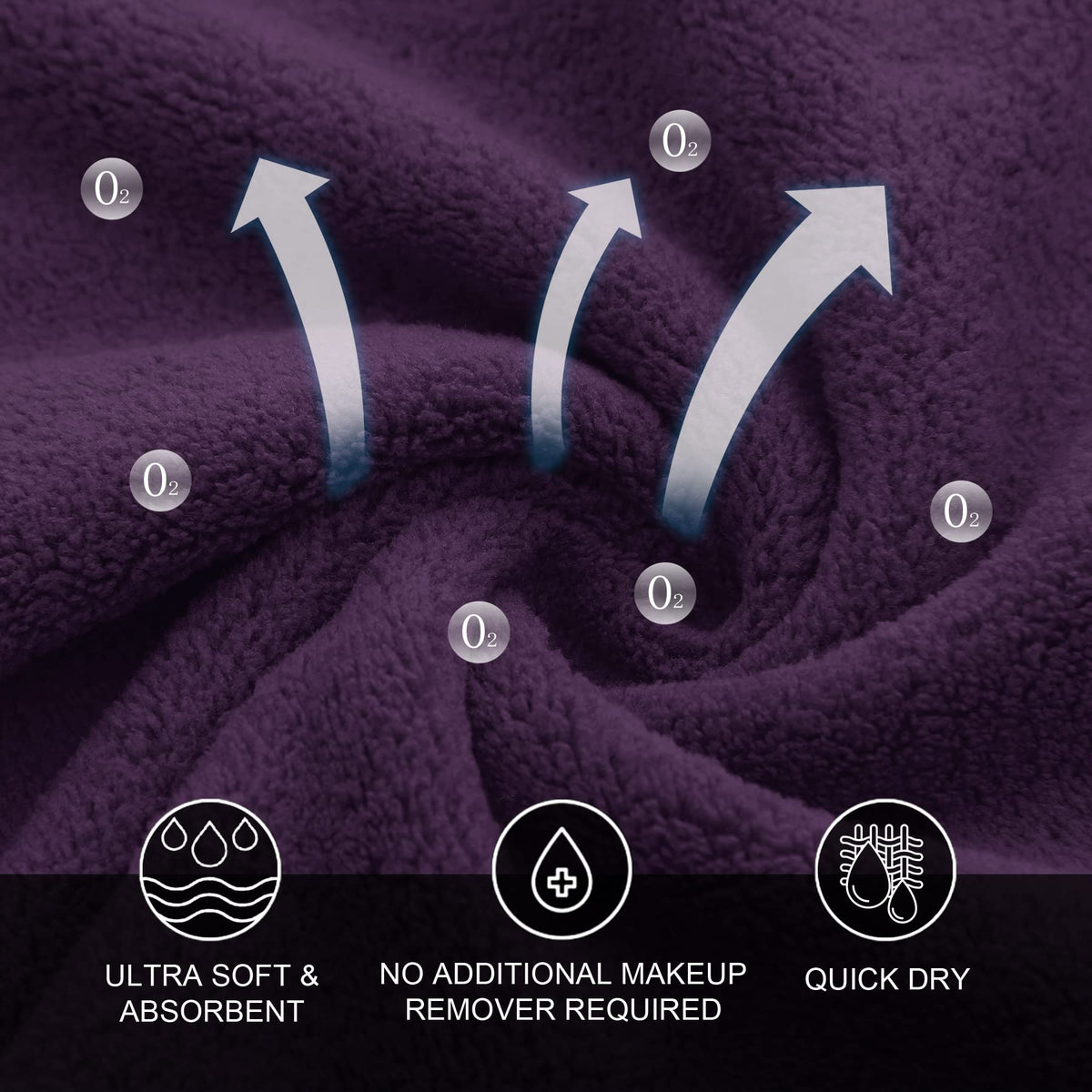 MOONQUEEN travel-ready washcloths in a bag for skincare on the go.