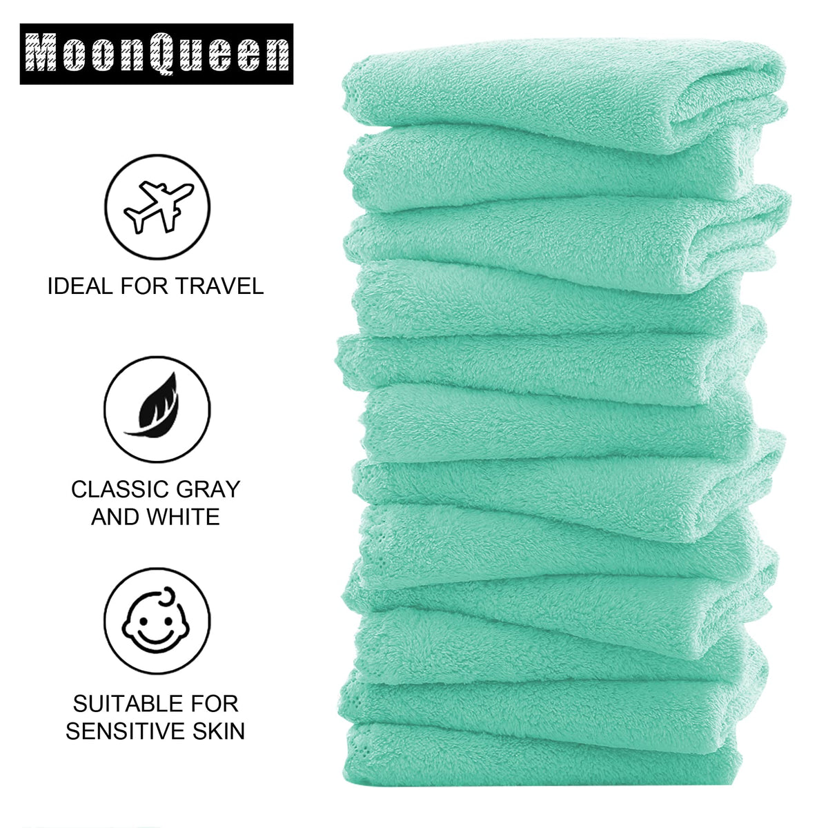 MOONQUEEN ultra-soft, highly absorbent cloth for daily cleansing.