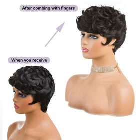 Moonshow adjustable-cap pixie wig ensures comfortable wear