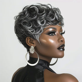 MOONSHOW Grey Wig packaging shows protective box for safe delivery