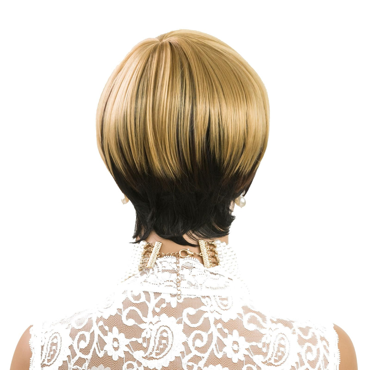 Moonshow model wearing 1B-4-27 color on deep skin tones.