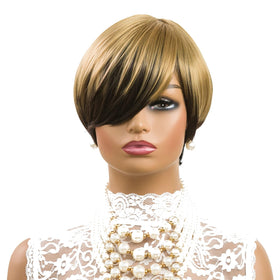 Moonshow pixie cut wig with straight bangs for a bold, effortless look.