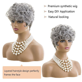 MOONSHOW back-taper grey wig, easy daily styling and comfort.