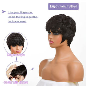 Moonshow versatile pixie-cut wig suited for parties, cosplay, or everyday wear.