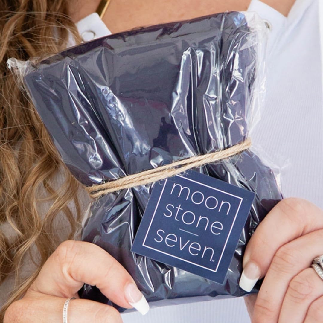 MoonstoneSeven Hair Plop wrap demonstrates secure, comfortable fit during prep.