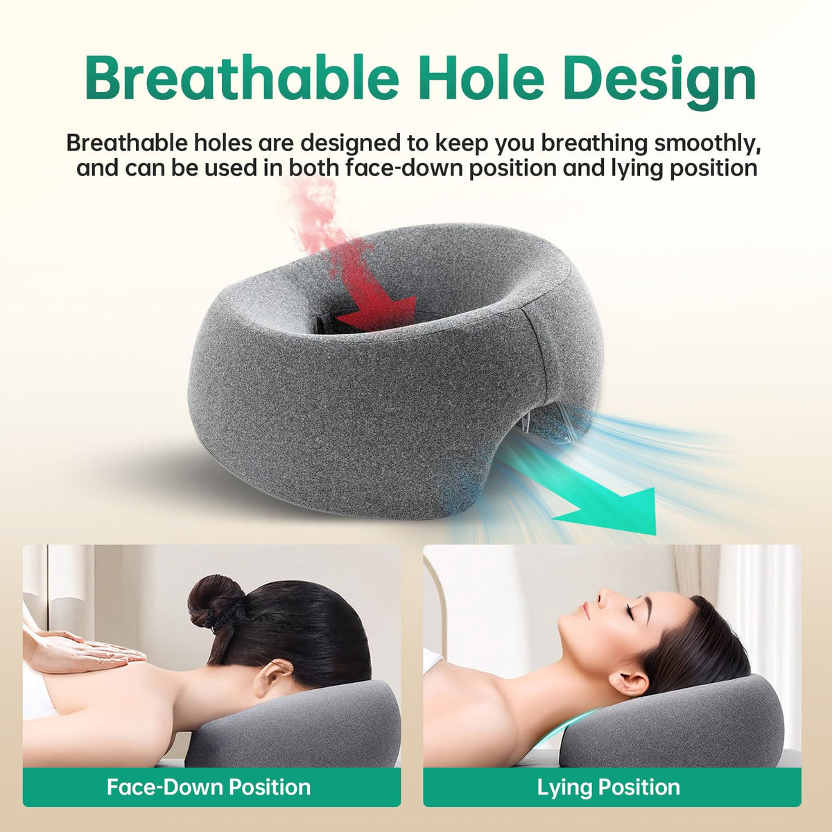 MOONYOOY BBL-style pillow offers eye surgery comfort and stable positioning