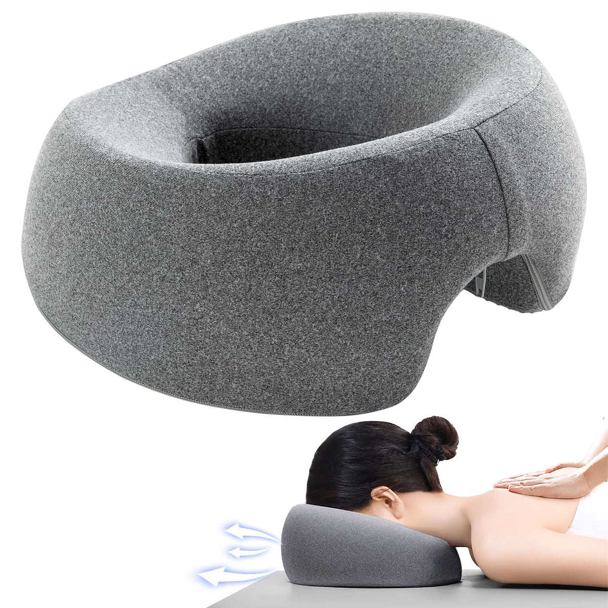 MOONYOOY massage head rest on bed supporting a comfortable face-down position for back access