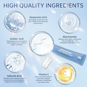 Mopayzer Azelaic Acid 14% cream swatch on skin targets redness relief
