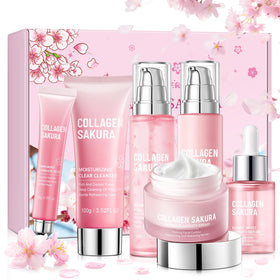 Mopayzer Collagen Sakura gift set packaging box showcases cherry blossoms for premium gifting.