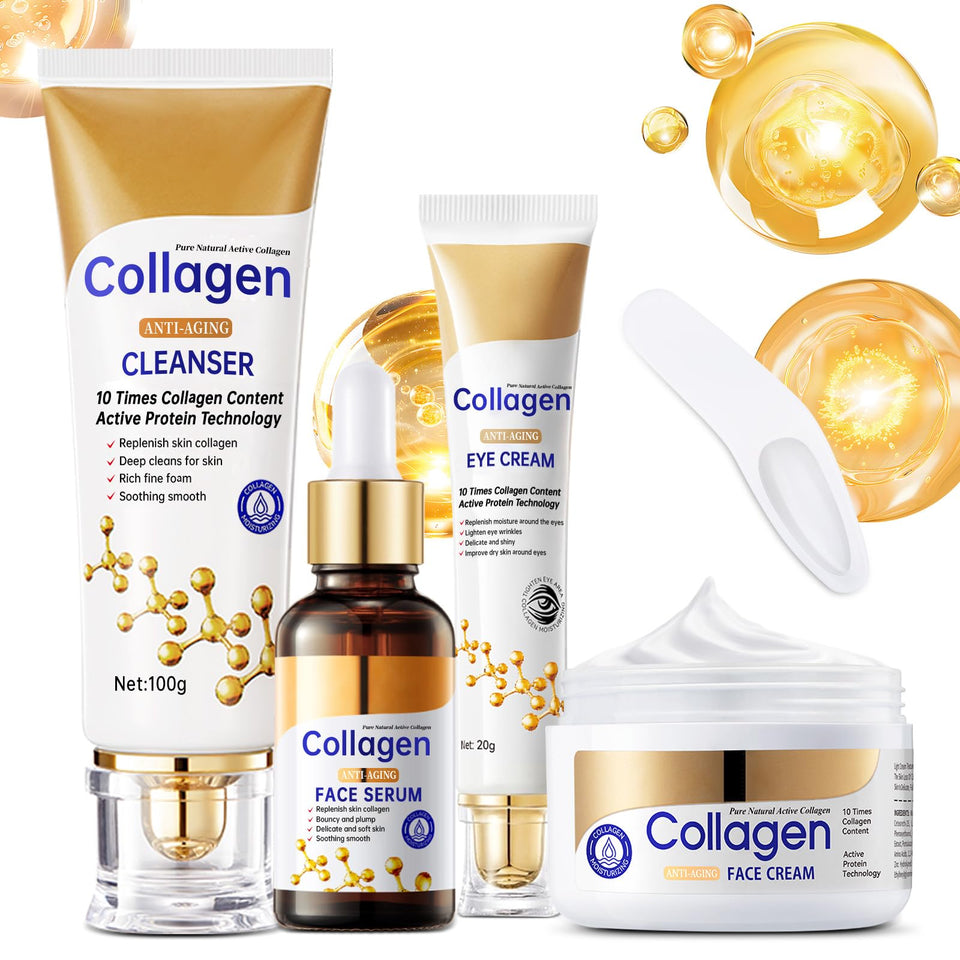 Mopayzer collagen skin care set packaging for travel-friendly skincare on the go.