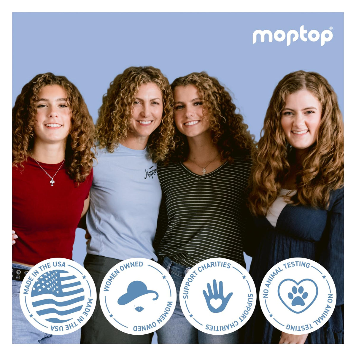 Eco-friendly bamboo packaging concept for MopTop natural care.
