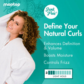 MopTop Curl Cream on wet hair during application distributes evenly