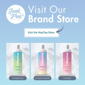 MopTop Leave-In Conditioner in a styling routine with MopTop products.
