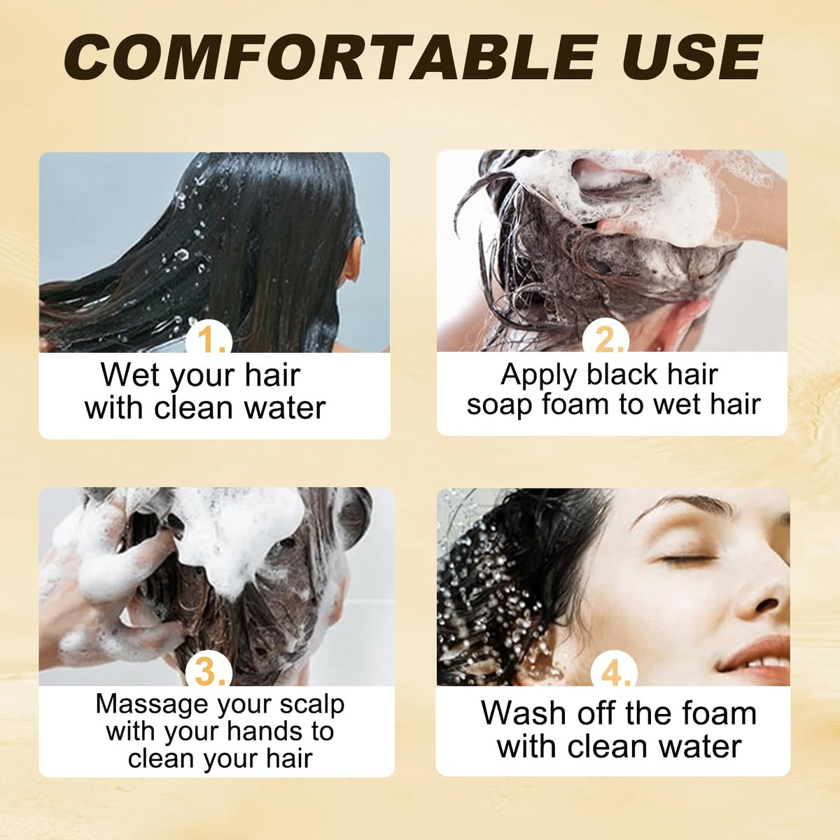 MoraZoge Gray Hair Reverse Bar Soap nourishes scalp with ginseng and charcoal.