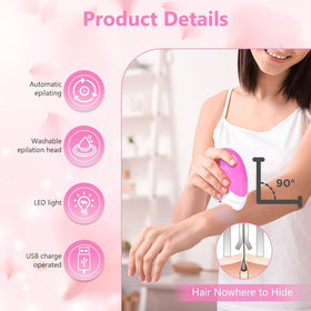 Morbex Green Epilator showing two speed settings for comfortable use.