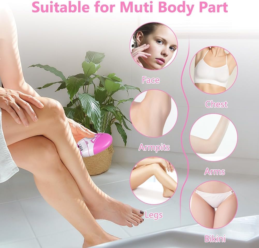 Morbex Green Epilator USB rechargeable, cordless for travel-ready use.