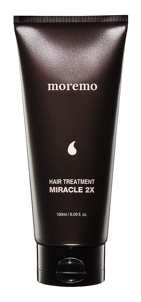 Moremo Miracle 2X hair treatment bottle for shinier, more manageable hair