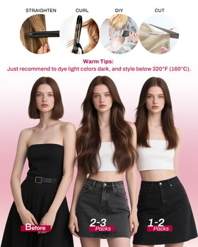 Moresoo breathable weft construction keeps hair comfortable during extended use.