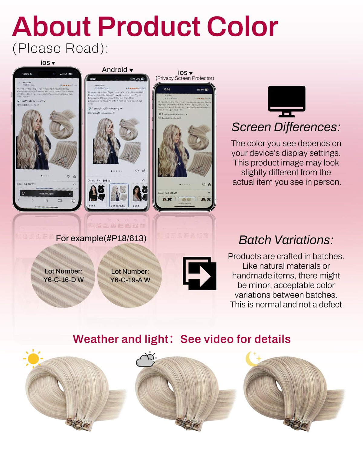 Moresoo color options and blends help you tailor shade to roots.