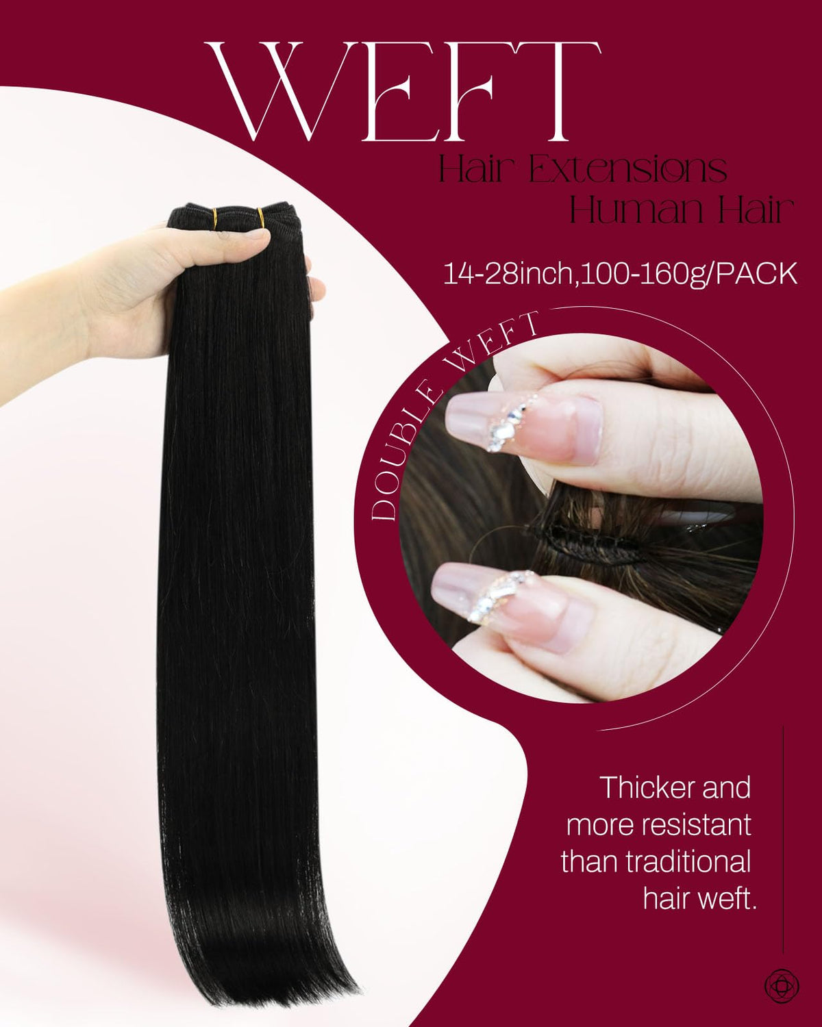 Moresoo double weft Remy hair creates fullness for everyday and special occasions.