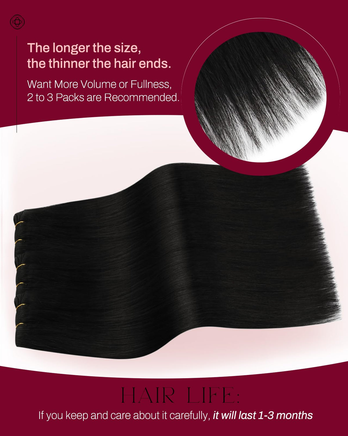 Moresoo ends are tapered for a seamless blend with your own hair.