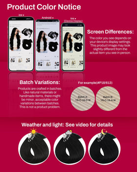 Moresoo microlink extensions in use, blending with real hair for seamless style.
