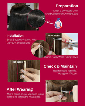Moresoo microlink jet black 24inch dense volume without heaviness