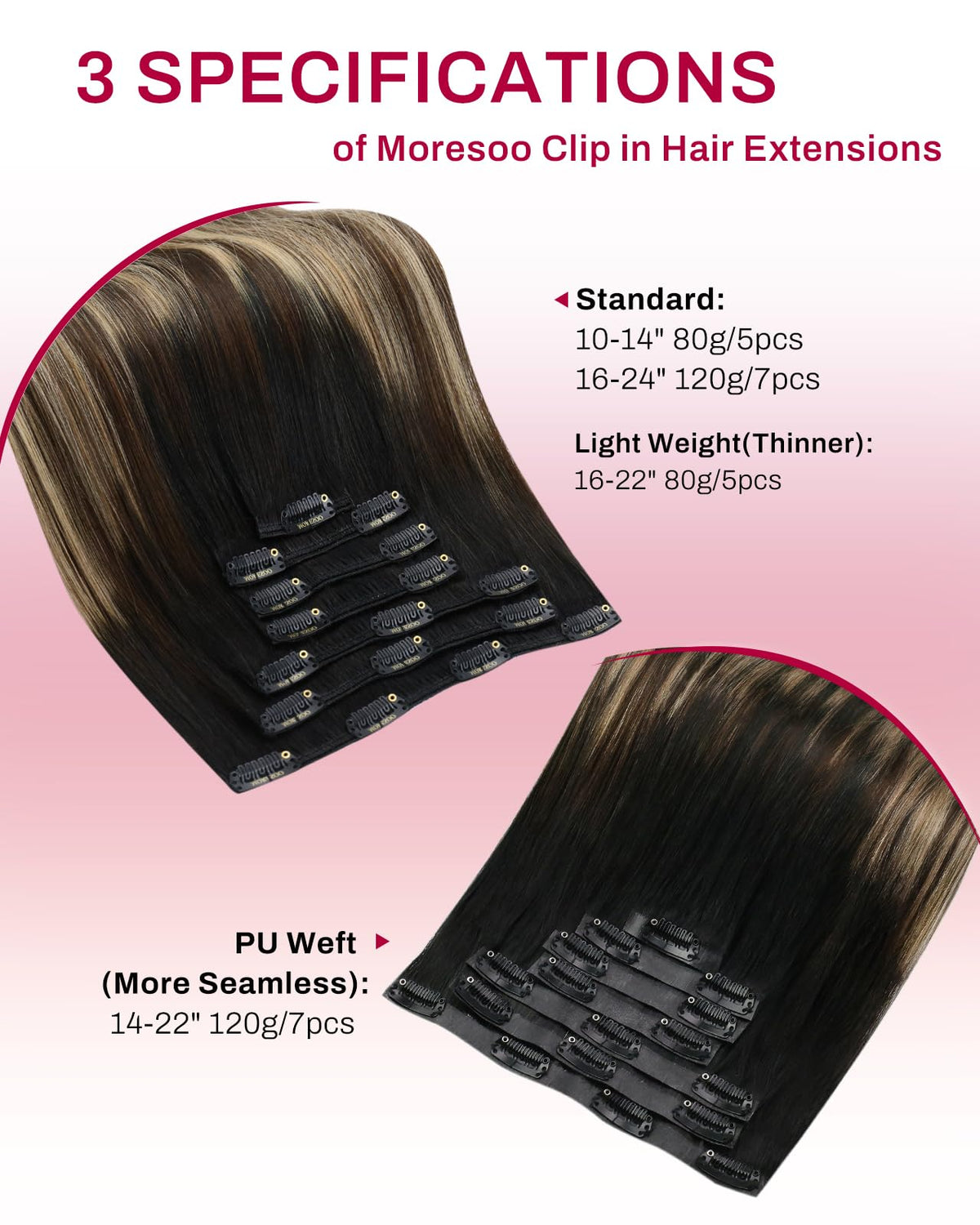 Moresoo various lengths and weights offer versatile styling options