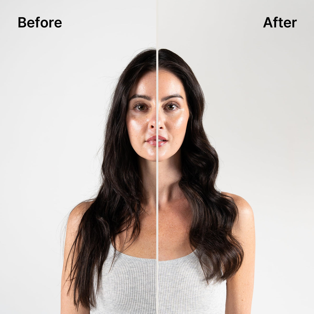 Morethan8 conditioner matsutake application in hand demonstrates smoothness without weighing hair down