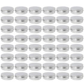 Moretoes 48-pack metal tin lids closeup for organized, leak-free storage.