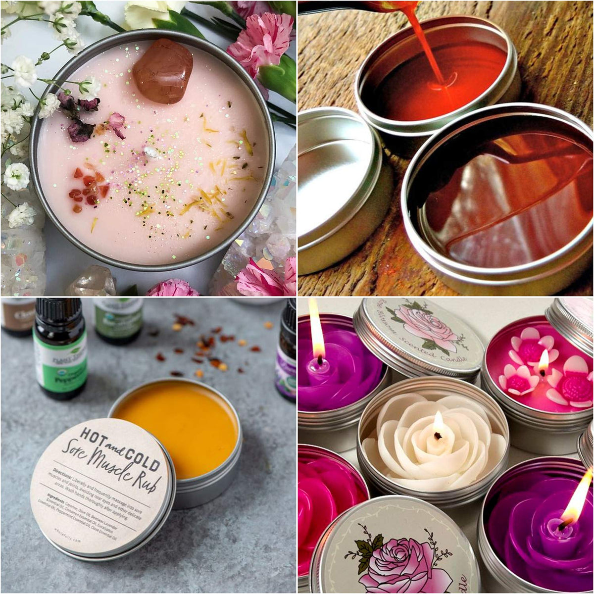 Moretoes portable metal tins provide secure storage for DIY beauty and care products.