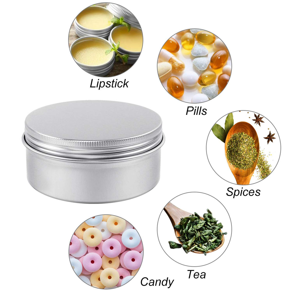 Moretoes silver aluminum tins are lightweight yet robust for travel or crafts.