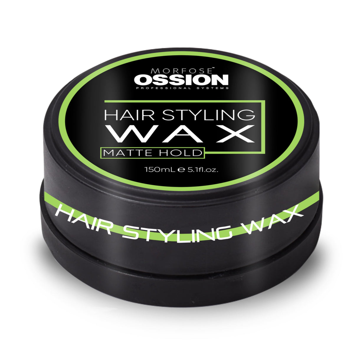 Morfose Barber Wax packaging offers compact storage for on-the-go styling.