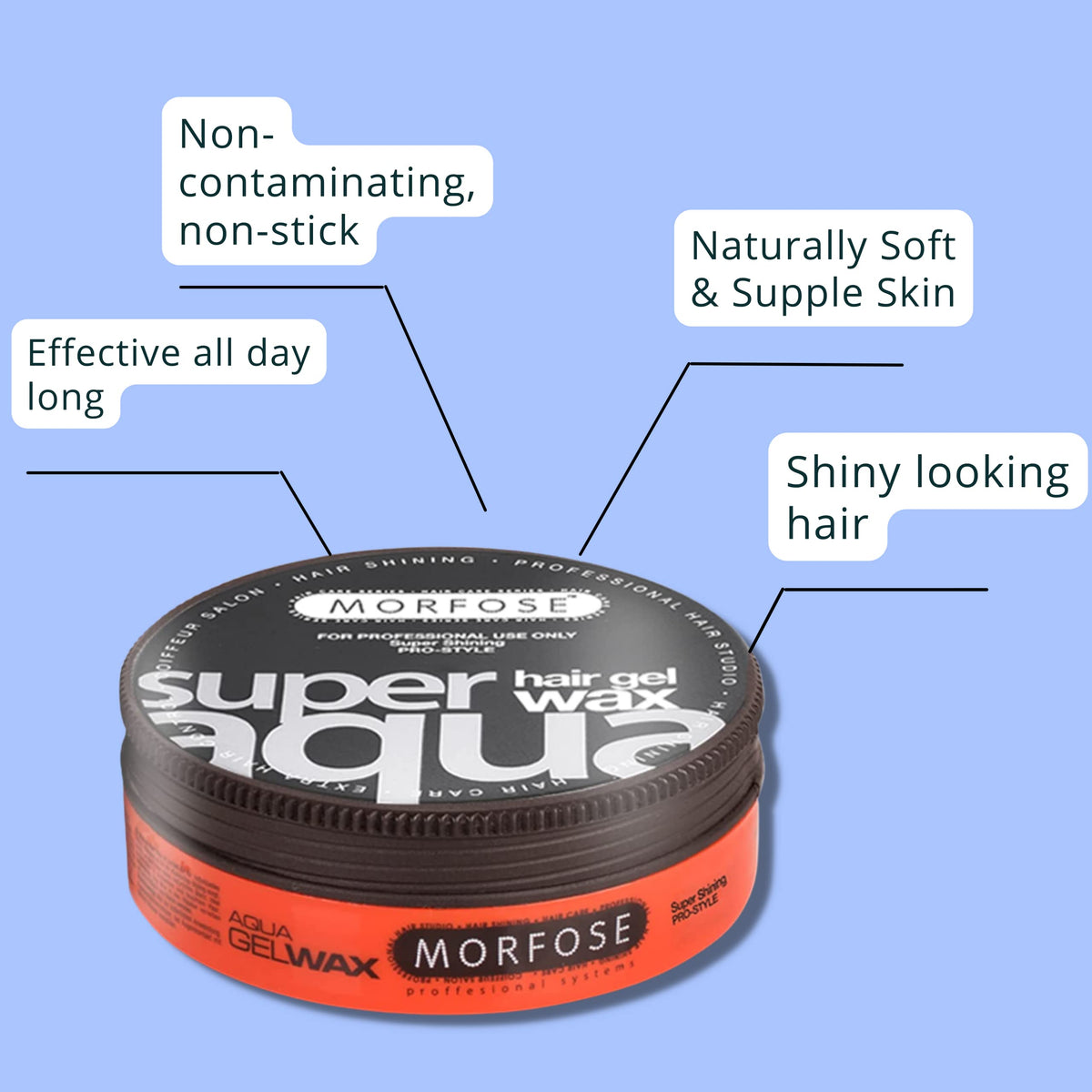 Morfose Mango scent hair wax tin with fresh fragrance.