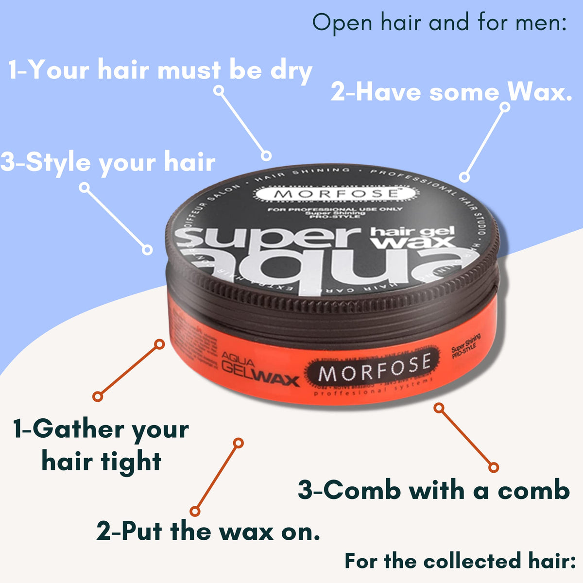 Morfose travel-friendly tin packaging for styling on the go.