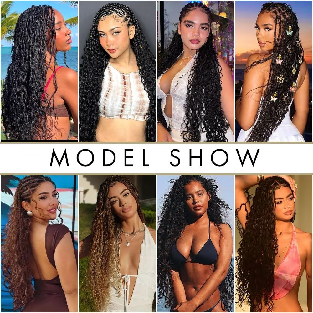 MORGENSTAR deep-wave bulk hair ideal for versatile boho braid styles.