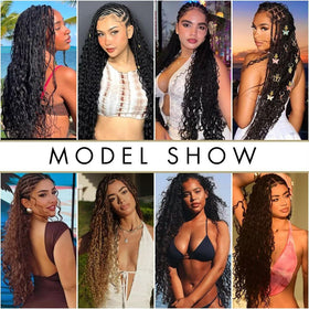 MORGENSTAR deep-wave bulk hair ideal for versatile boho braid styles.