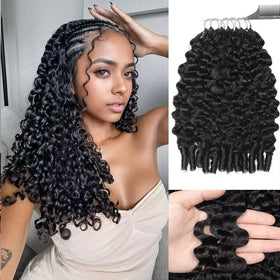 MORGENSTAR human crochet hair 24in packaging shows premium texture for versatile styling.