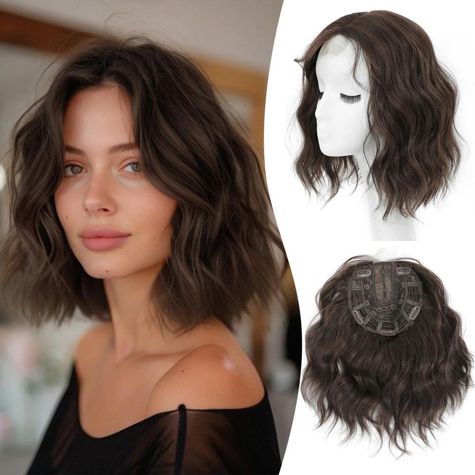 MORICHY hair toppers 10 inch 360 3D synthetic, adds natural volume and coverage
