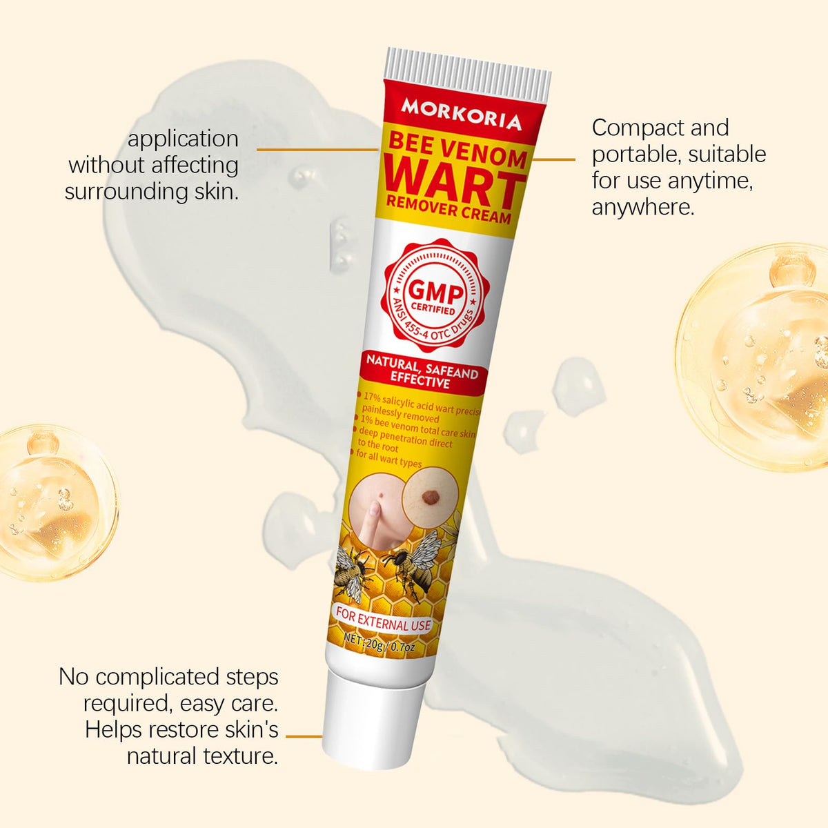 MORKORIA Two-piece wart remover pack ready for complete home treatment.