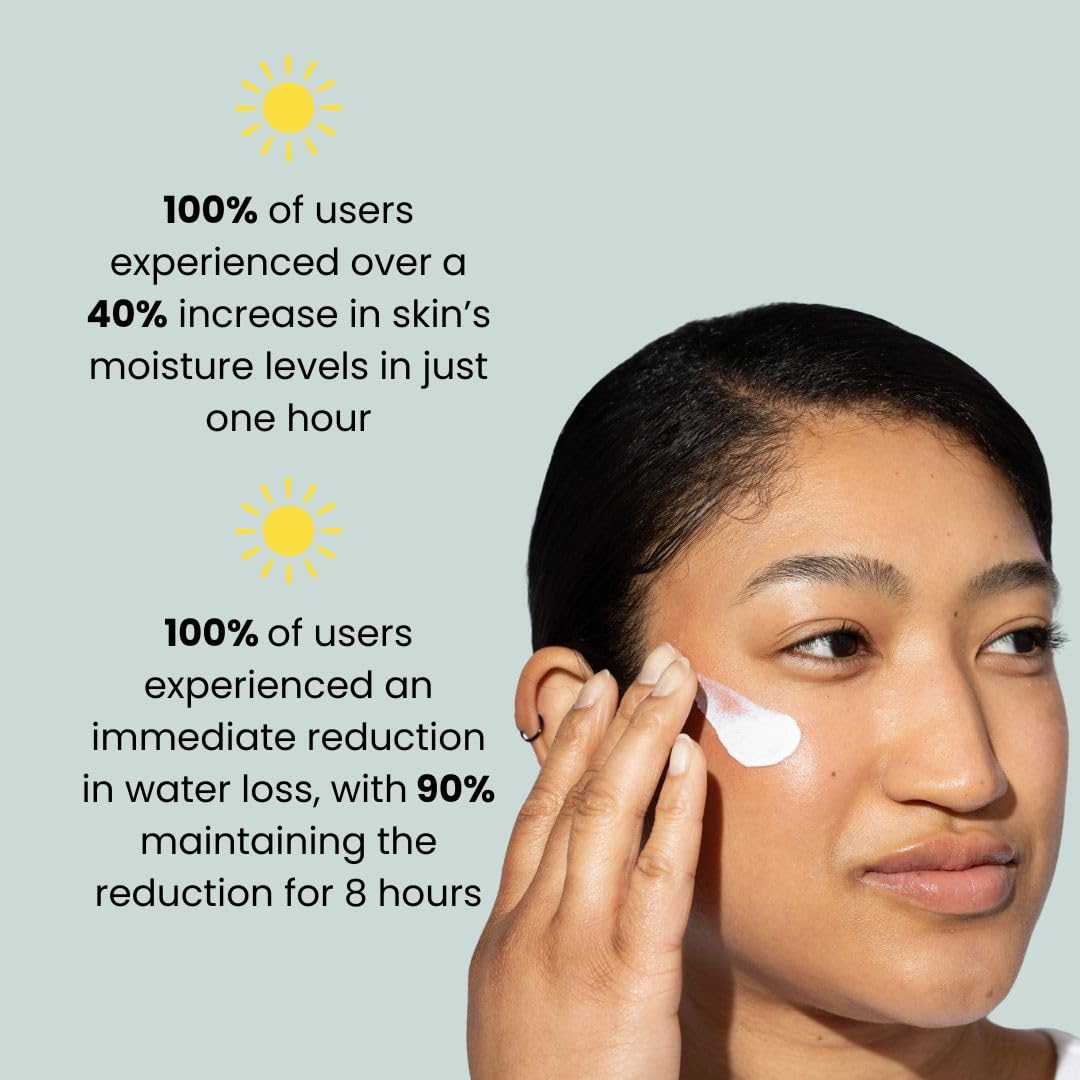 Healthy fragrance-free texture on skin delivering squalane hydration from Morning Person