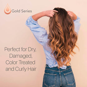 Moroccan Gold Series treatment mask packaging highlighting a sulfate-free formula.