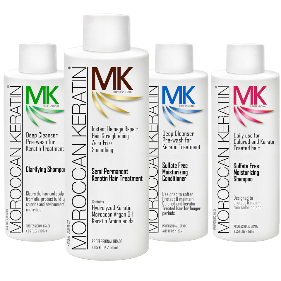 Moroccan Keratin bottle for straightening, smooth results
